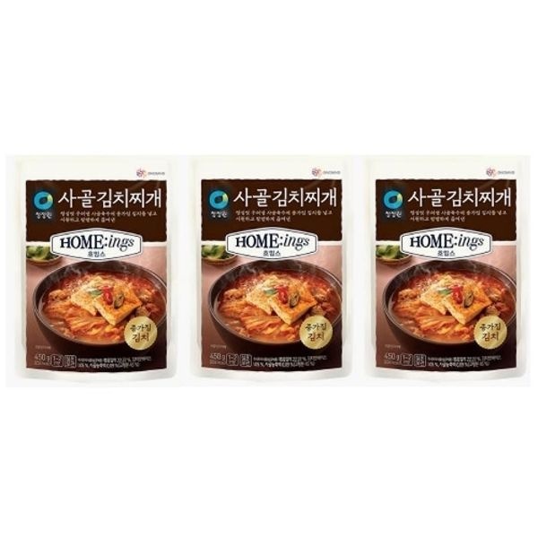 [청정원] 청정원 호밍스 사골 김치찌개 450gx3 맛있는 간편식