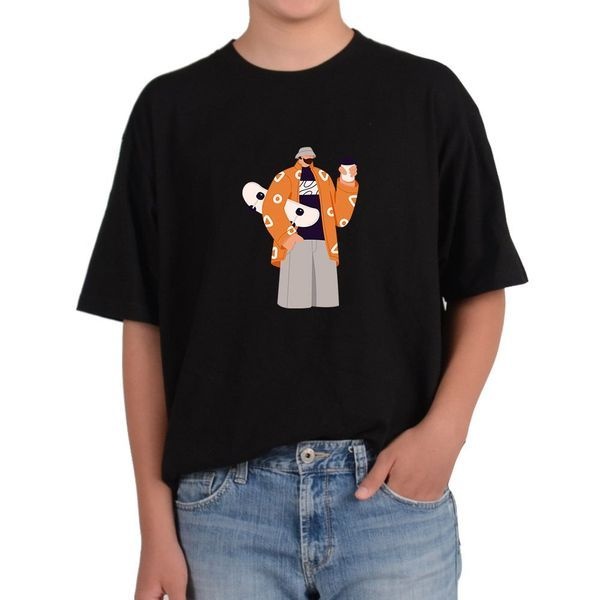 모노무드 [하프클럽]모노무드 반팔라운드 스케이드보드 커피 마스크 모자간지남 오버핏 전사이즈