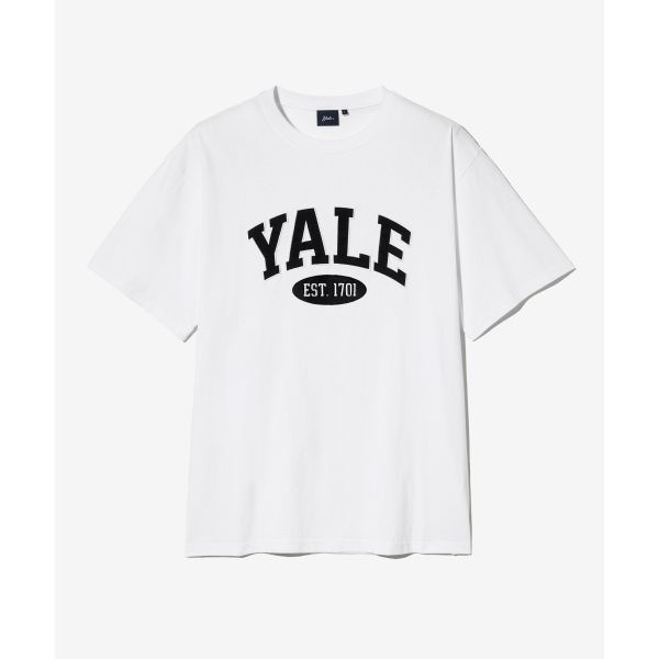YALE 투톤아치 반팔티셔츠 화이트 720674