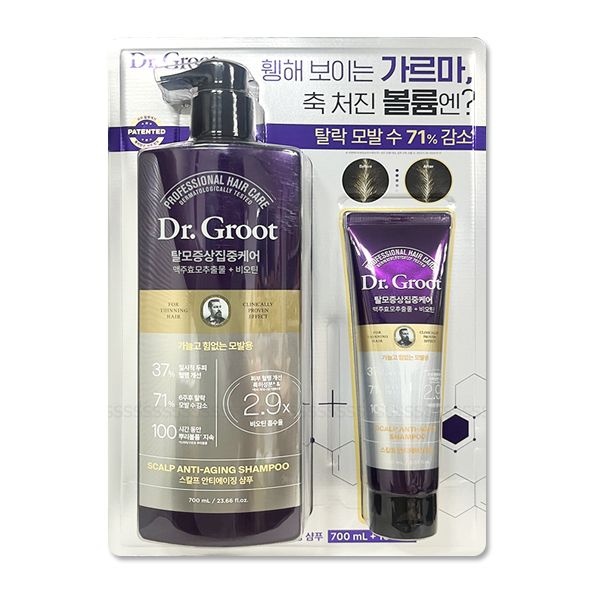 닥터그루트 탈모집중케어 비어비오틴 샴푸(700+150ml)