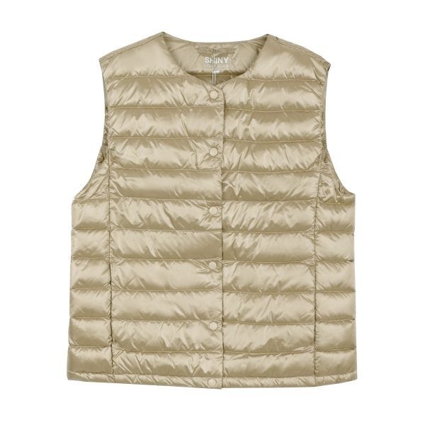 NIX NIX 여) 나일론 덕다운 8020 - 라운드 샤이니 경량 베스트 〈50G〉 (레귤러핏) (CREAM) FNRWCVE507P FNRWCVE507PCRE 220883