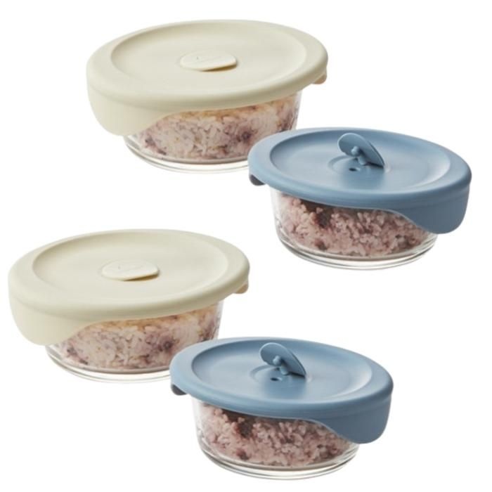 락앤락 바로한끼 유리 밥용기 전자레인지 450ML 4P