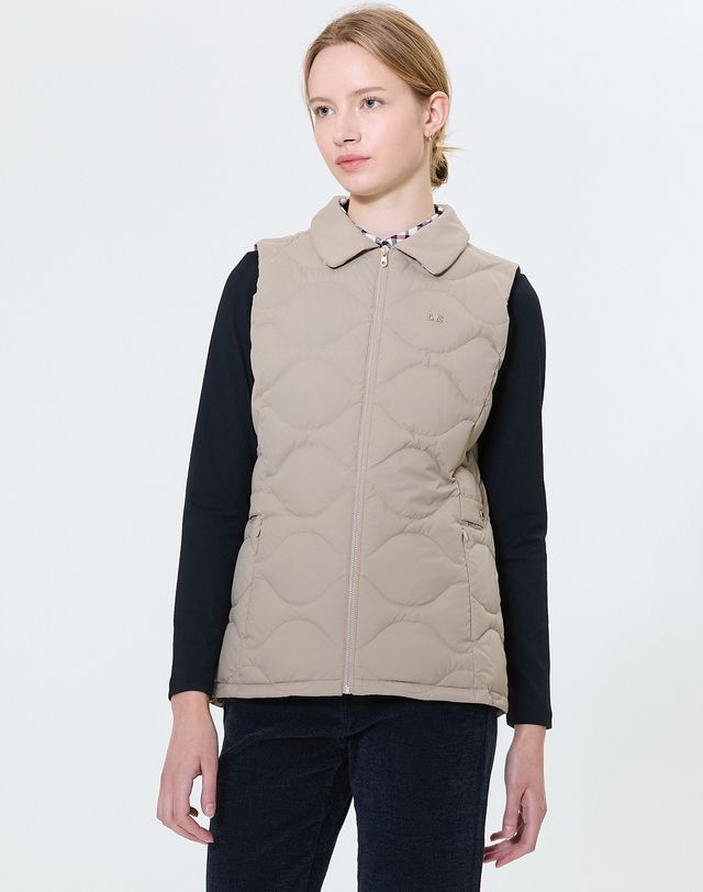 닥스 골프 [24FW] [스테디셀러]퀼팅 다운 패딩 베스트 (BEIGE) WNJU4D702I3