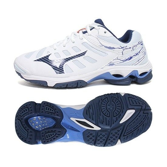 미즈노 [280 290mm] 웨이브 볼테이지 남여공용 화이트 네이비 V1GA2160-22