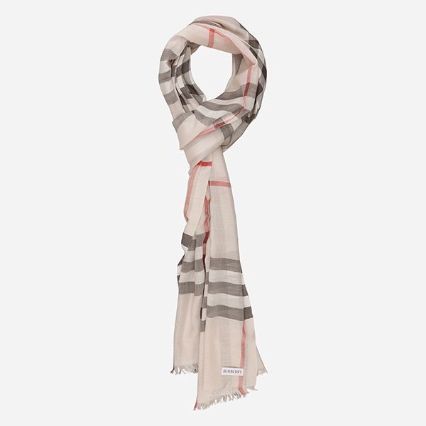 BURBERRY 버버리 [카드 7% 추가할인][버버리]5F 8078782 A5129 체크 울 실크 스카프 스톤