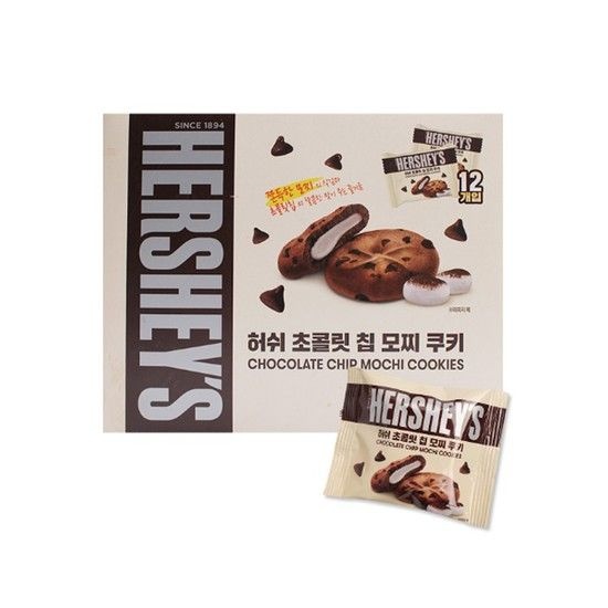 허쉬 초콜릿칩 모찌쿠키 240g 12입 / 초코 찰떡쿠키
