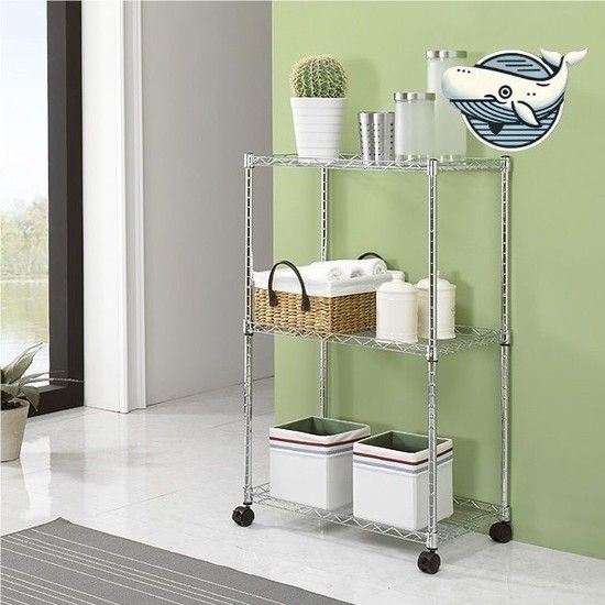 다용도 메탈 수납선반 실용적인 3단 조립형 벽선반 수납선반 다용도선반 사다리선반 시스템선반