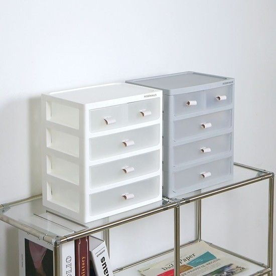 모던 멀티 서랍장 4단 미니서랍장 플라스틱서랍장 소품서랍장 화장대서랍장 서랍장세트
