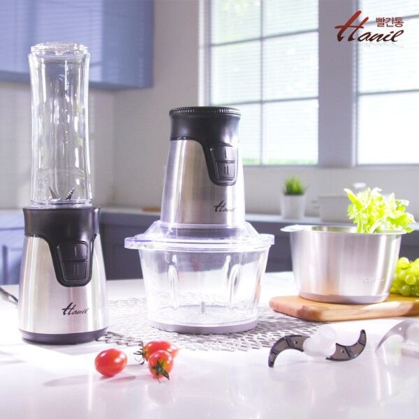 한일전기 [한일] [정가 198,000원]  빨간통 푸드프로세서 양면형 믹서기 HMGC-HB2000