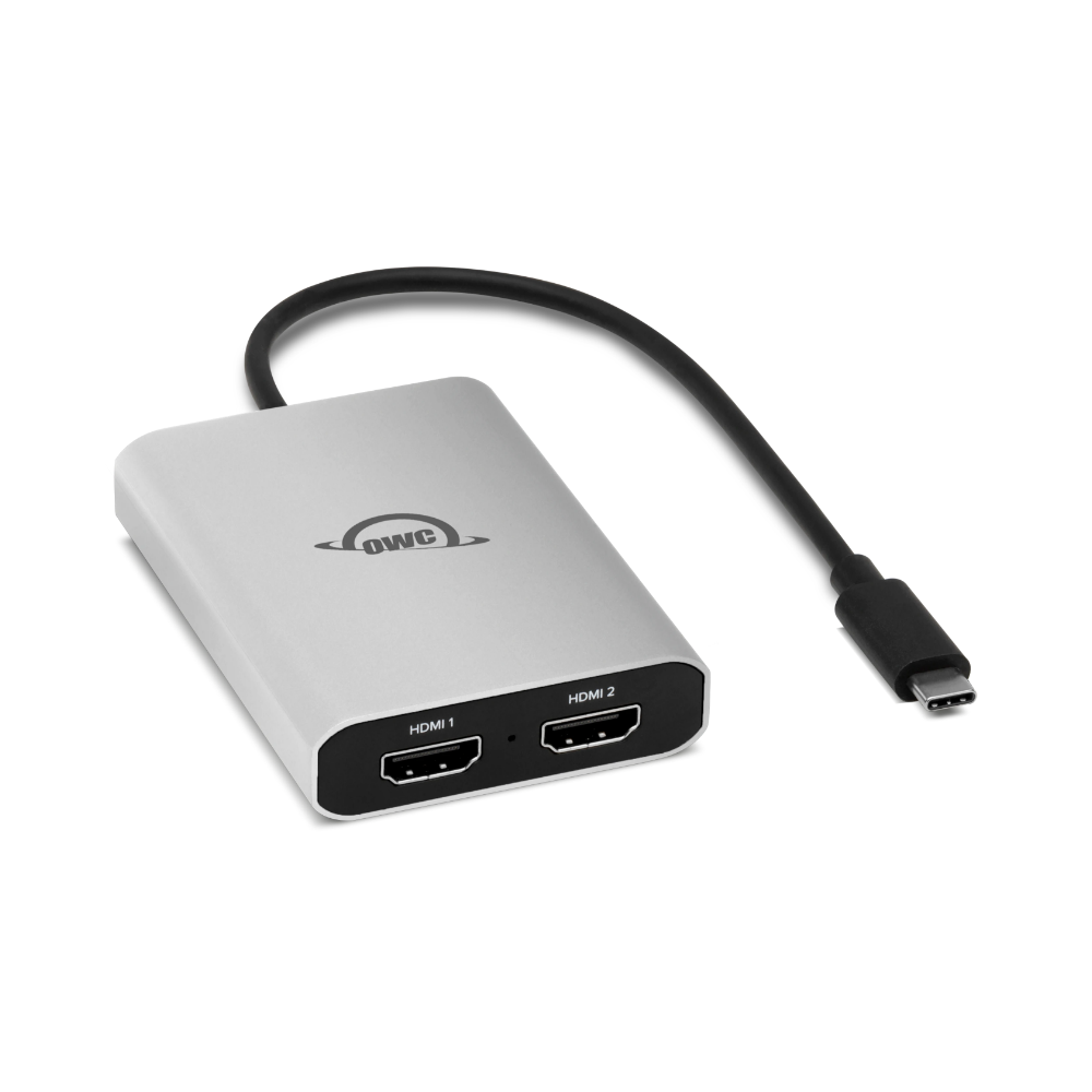 오더블유씨 OWC USB-C Dual HDMI Display Adapter 애플 맥북 에어 프로 맥미니 M1 M2 듀얼 4K 확장 복제 화면 지원