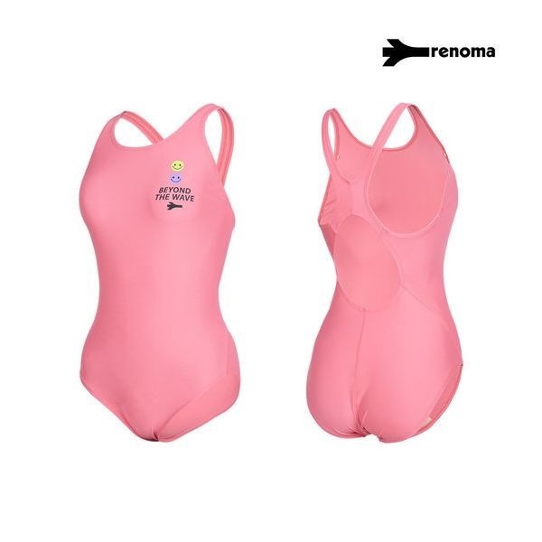 레노마수영복 [레노마수영복] 여성 스마일 백 원피스 수영복 LS2F201_CR 8019026