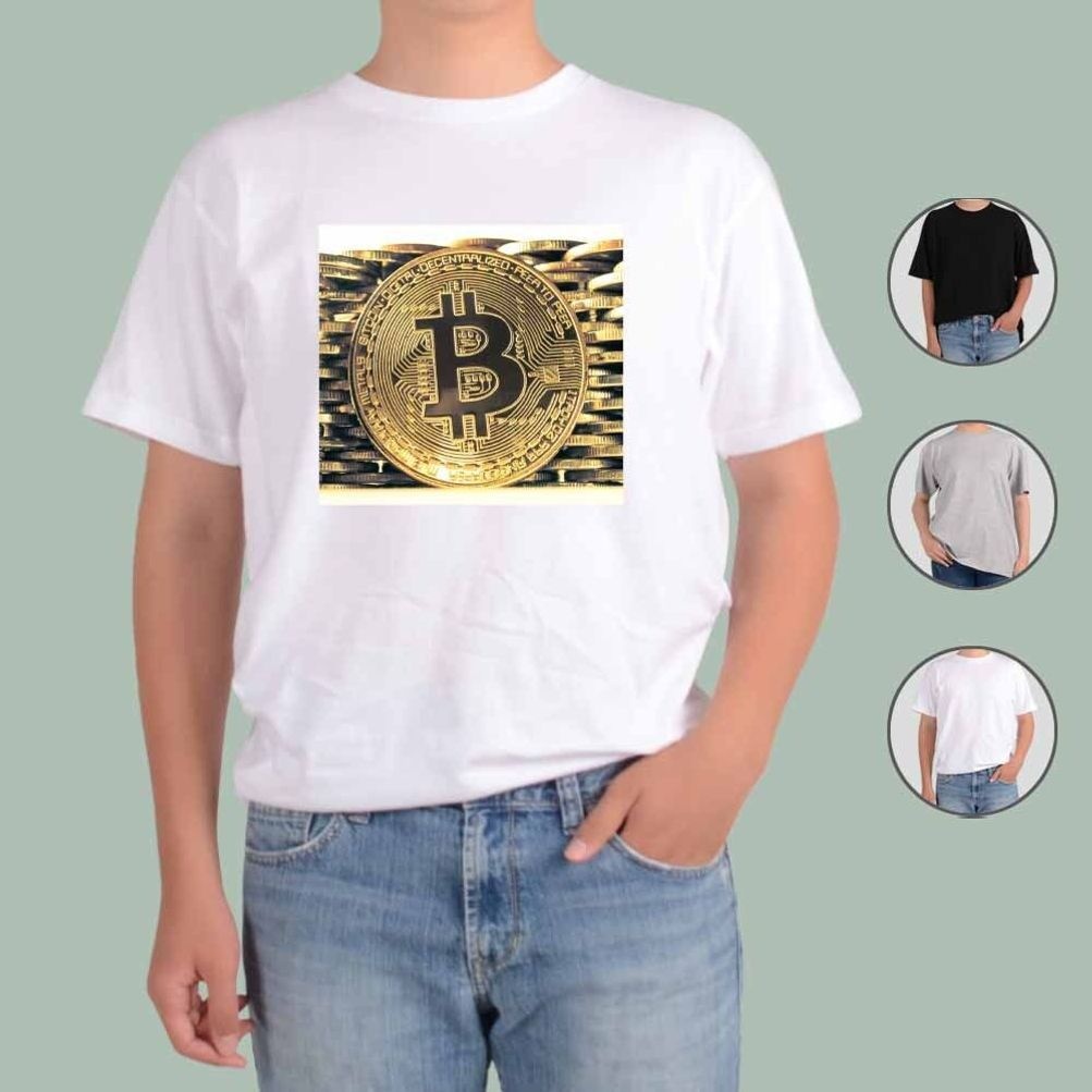 반팔티 남여공용 비트코인 가상화폐 알트코인 거래소 그림 ES