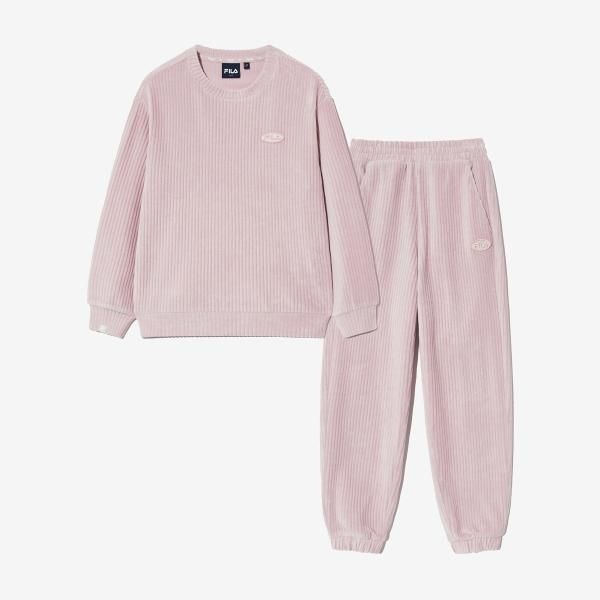 휠라 키즈 벨로아 골지 상하세트  FK2FSG4103X_DPK