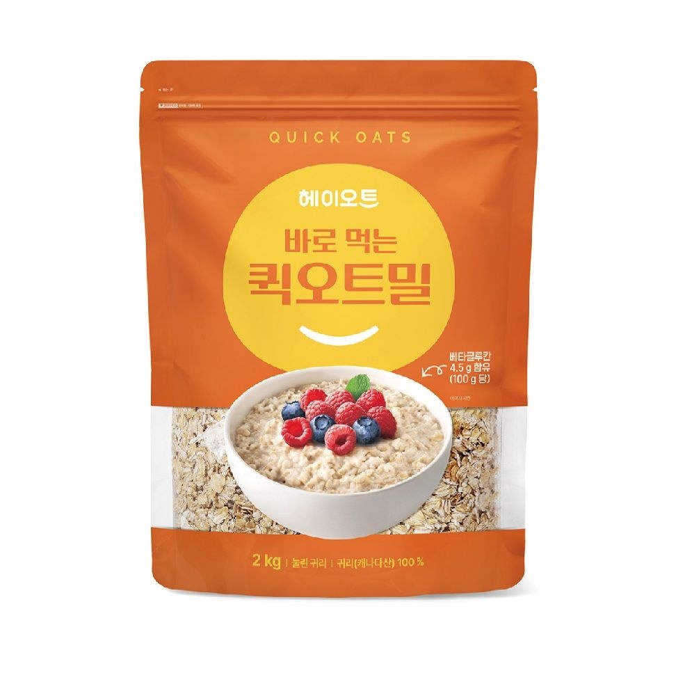 [오늘출발] 헤이오트 바로먹는 퀵오트밀 2kg 파우치