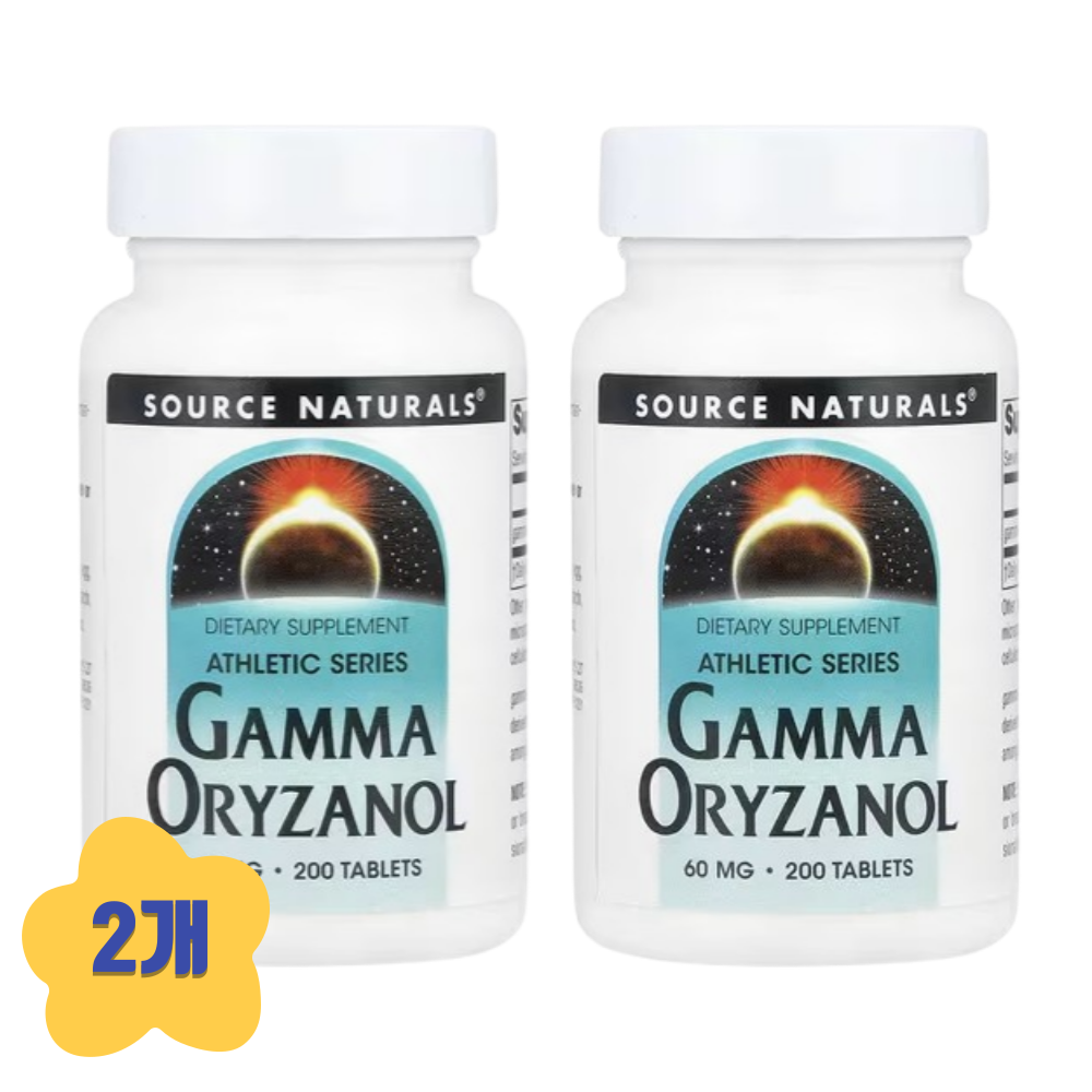 [해외] (2개) 소스내츄럴스 감마 오리자놀 60mg 200타블렛