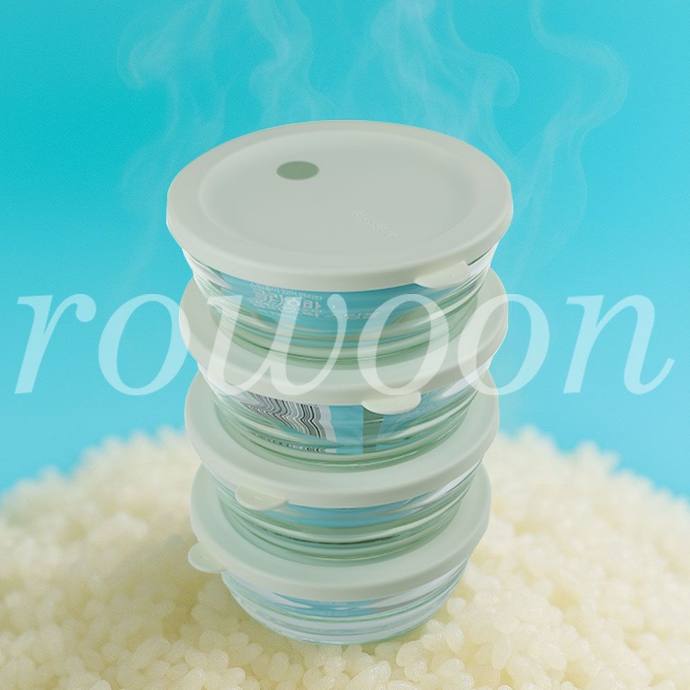 글라스락 스팀볼 원형 310ml 4조세트 냉동밥 햇쌀밥 밥보관 전자렌지용
