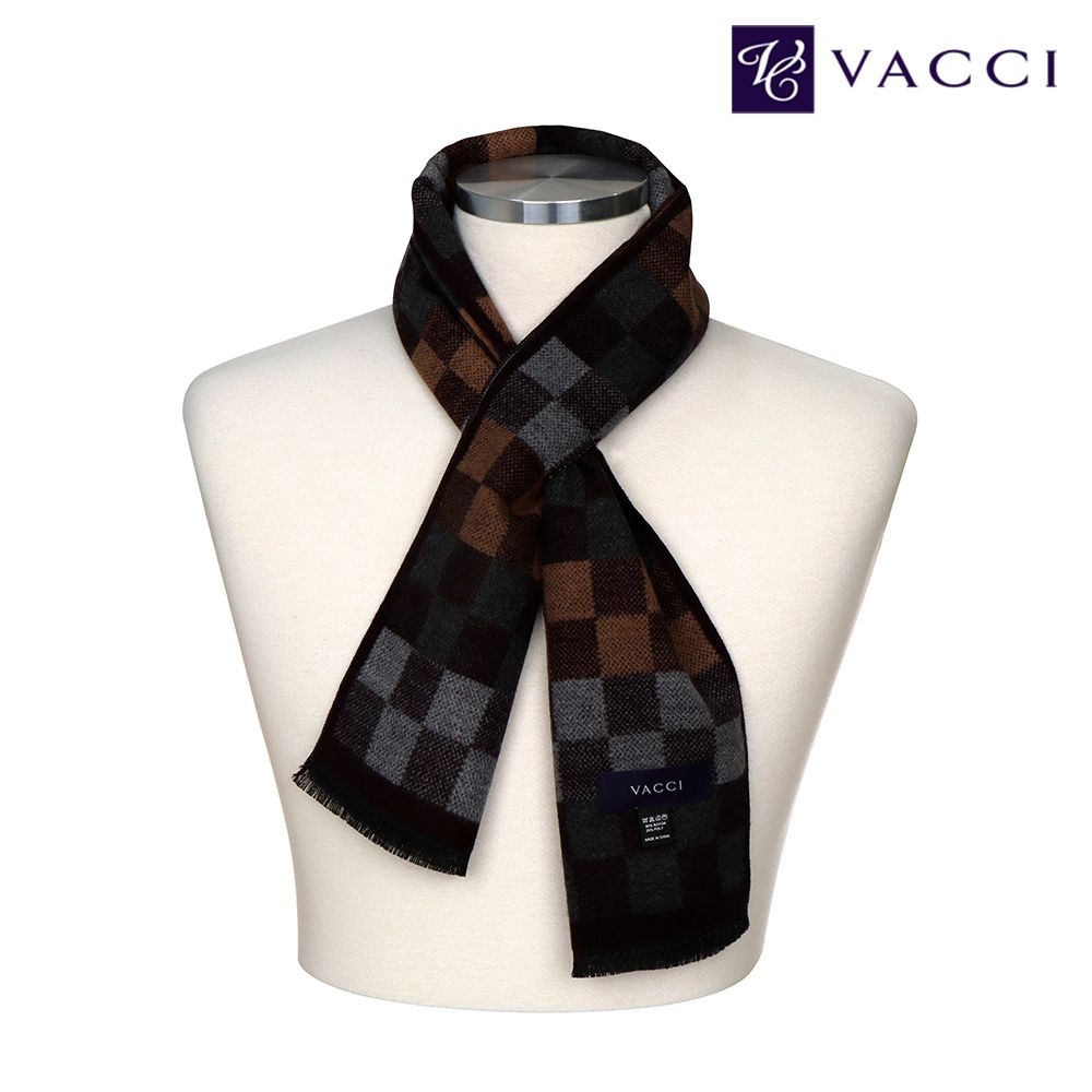 바찌 체스 체크 쁘띠 머플러 브라운 VM1M4BS110I0