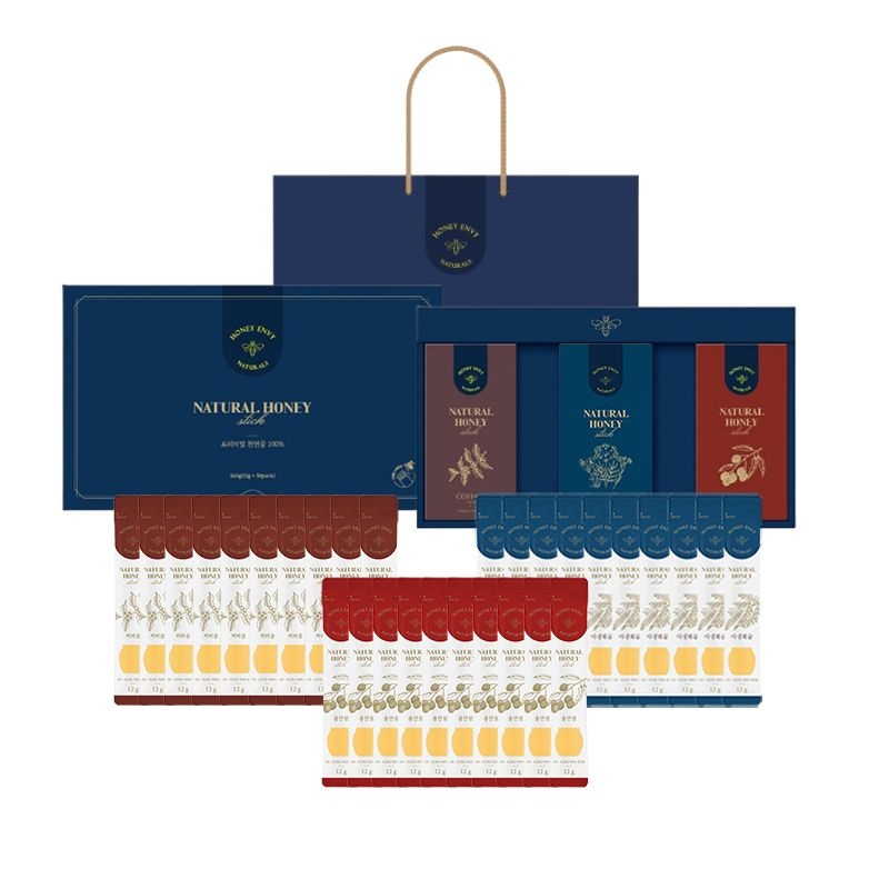 [허니엔비] 천연꿀스틱 30P (야생화꿀10P+커피꿀10P+용안꿀10P) 세트