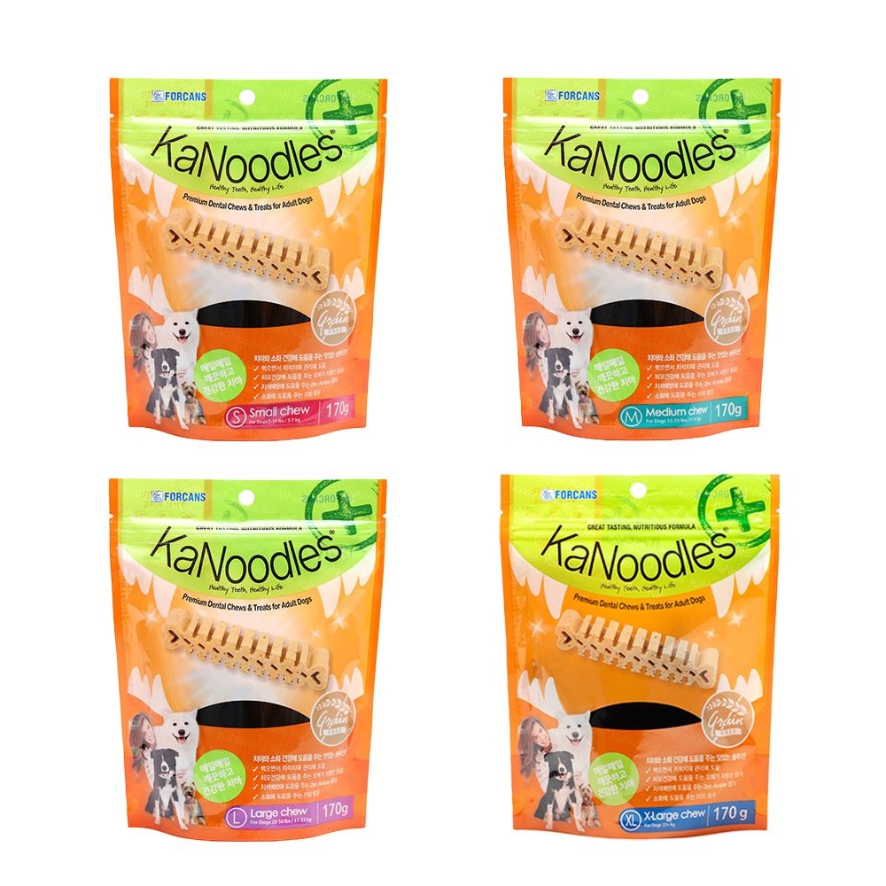 카누들 덴탈껌 플러스 입냄새 치석제거 지퍼백 170g
