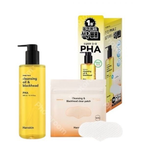 [패치기획/3종단품] 한스킨 클렌징오일&블랙헤드 PHA 300ml 기획 (+블랙헤드 패치)