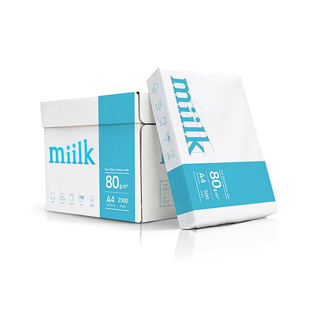 한국제지 밀크 a4복사용지 80g 2500매 1박스  밀크a480g5000매 a4복사용지 밀크복사용지80g