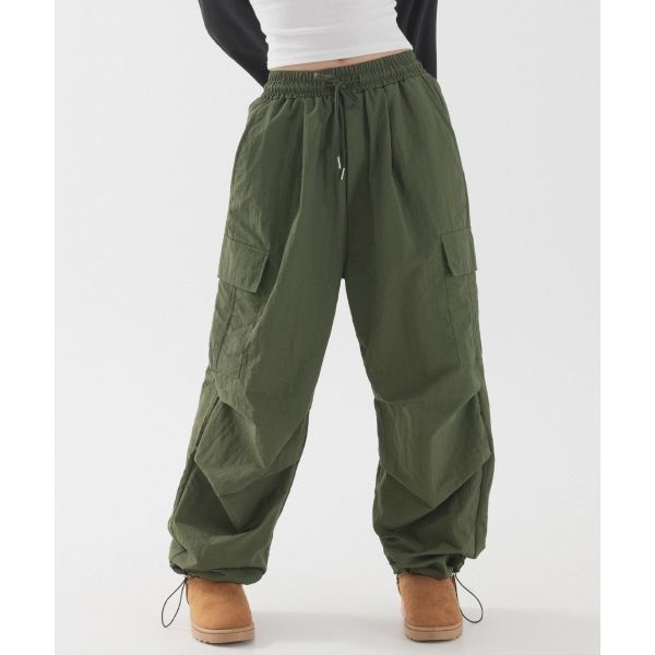 [PIANER]피아네르 나일론 원턱 카고 파라슈트 팬츠 (카키) 288782