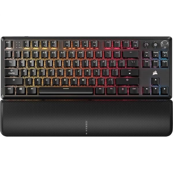 [해외] Corsair K70 CORE TKL 무선 RGB 텐키리스 기계식 게이밍 키보드 - 사전 윤활된 MLX 레드 v2 선형 스위치, SOCD, ABS 더블 샷 키