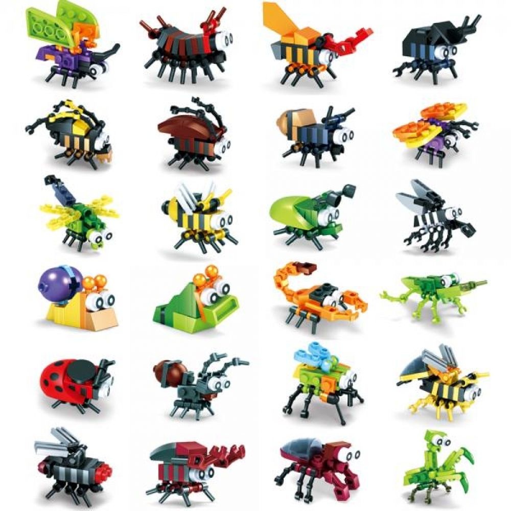 곤충블럭 1200원x24개  블럭놀이 단체선물 자연학습
