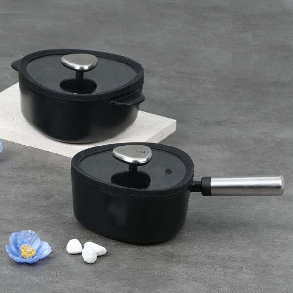 네오플램 [네오플램] 피카 아펙스 블랙 IH 인덕션 냄비2종(18편수+20양수)