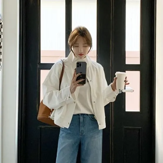 레오 숏 야상 점퍼
