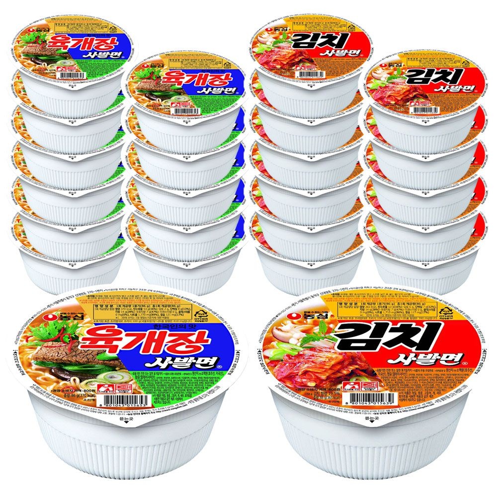 농심 육개장 김치 사발면 24개 컵라면 (01_농심육개장사발면 24개)
