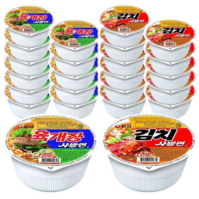 농심 육개장 김치 사발면 24개 컵라면