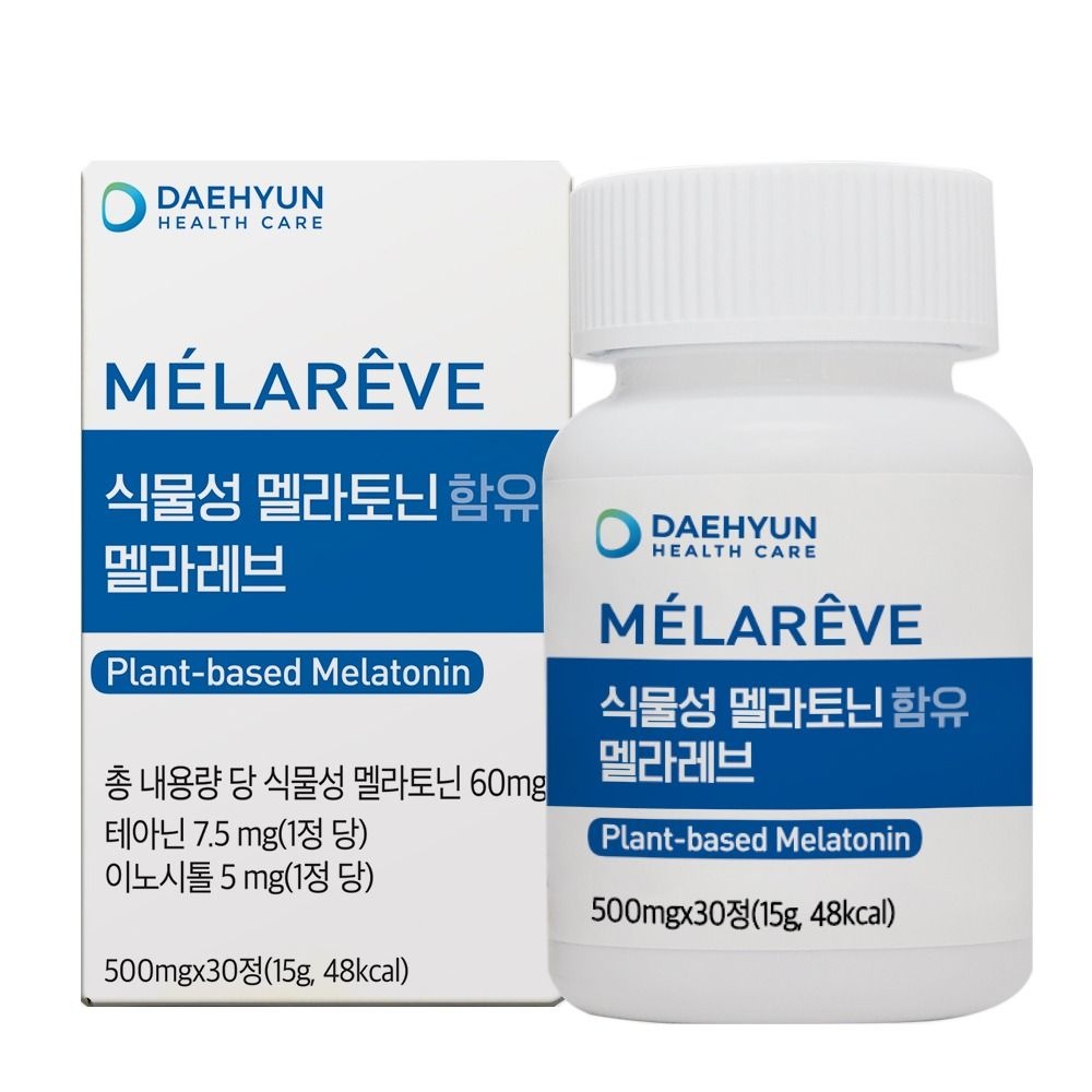 대현헬스케어 식물성 멜라토닌 함유 멜라레브 500mg 30정