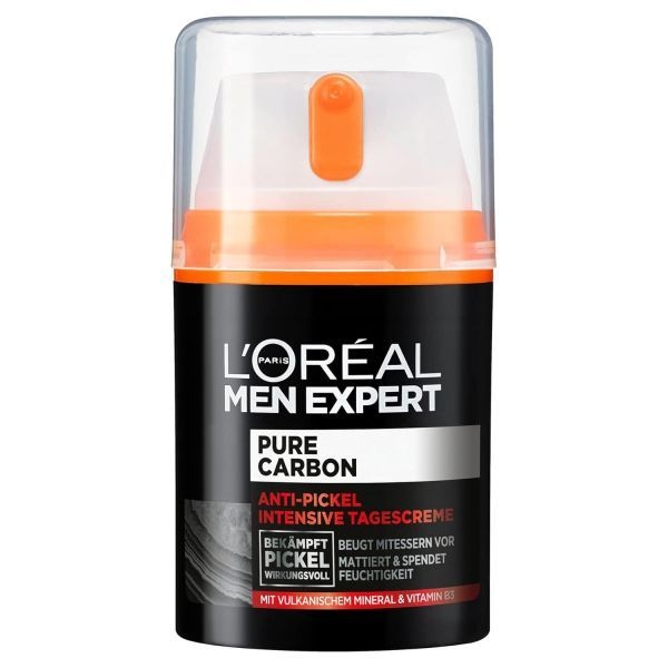 [해외] L'Oréal Men Expert 로레알 맨 엑스퍼트 퓨어 차콜 퓨리파잉 데일리 모이스처라이저, 비타민 B3와 화산 미네랄 추출물