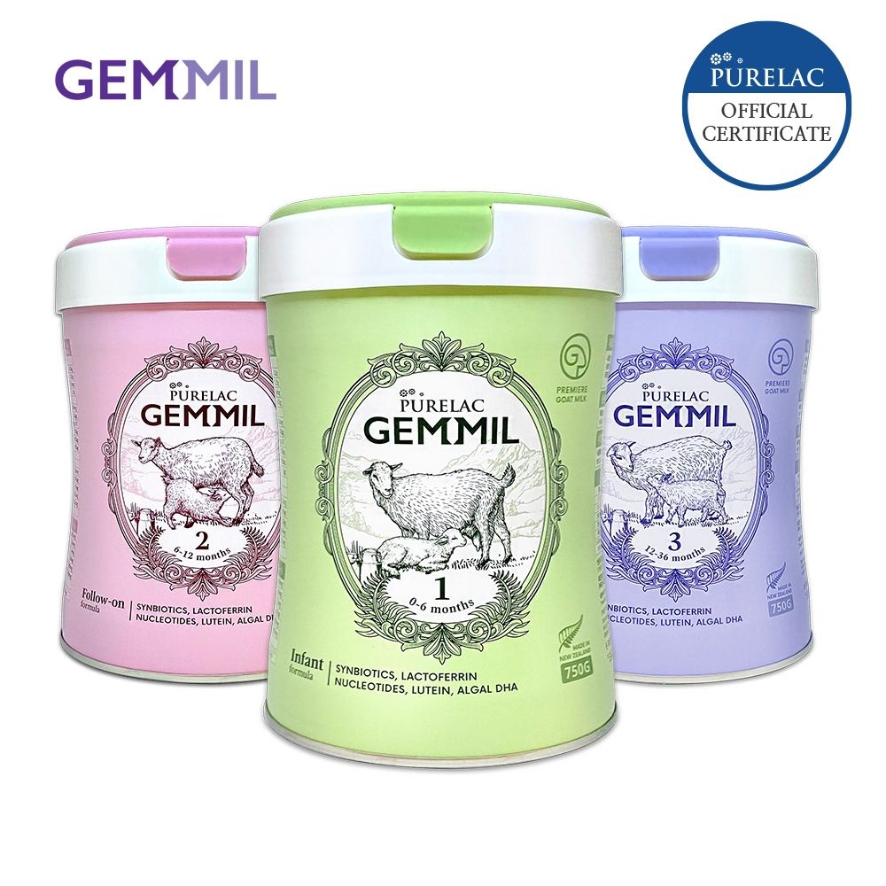 NZ PUREDAIRY 퓨어락 (3캔/6캔) 최고급 산양분유 젬밀 1단계 2단계 3단계 750g