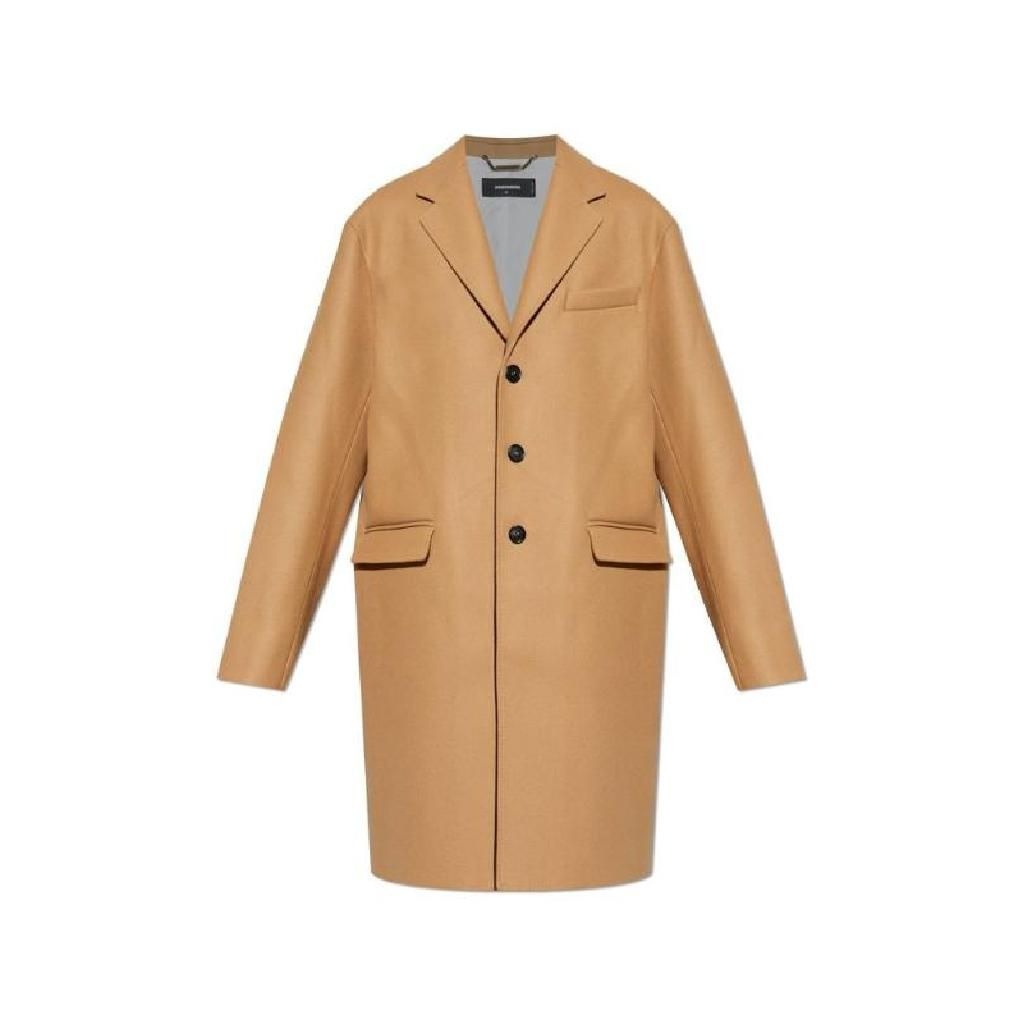 디스퀘어드2 싱글 브레스티드 미드 렝스 코트 S74AA0316S53003 124 TP948286337