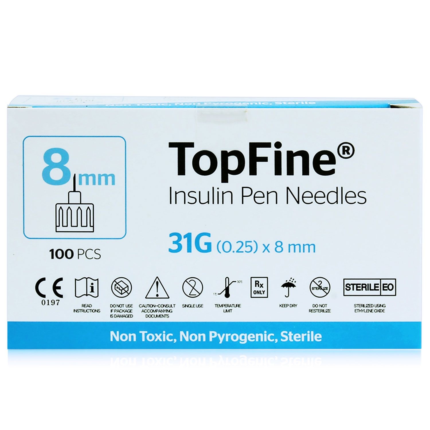 [오늘출발] 탑파인 인슐린 펜니들 31G 8mm 100입 TopFine 멸균 주사침 주사바늘 주사기 시린지