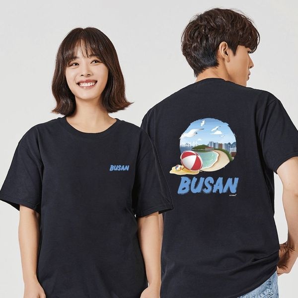 [하프클럽]모노무드 키밍 부산 광안리 해운대 여행기념티 여행룩