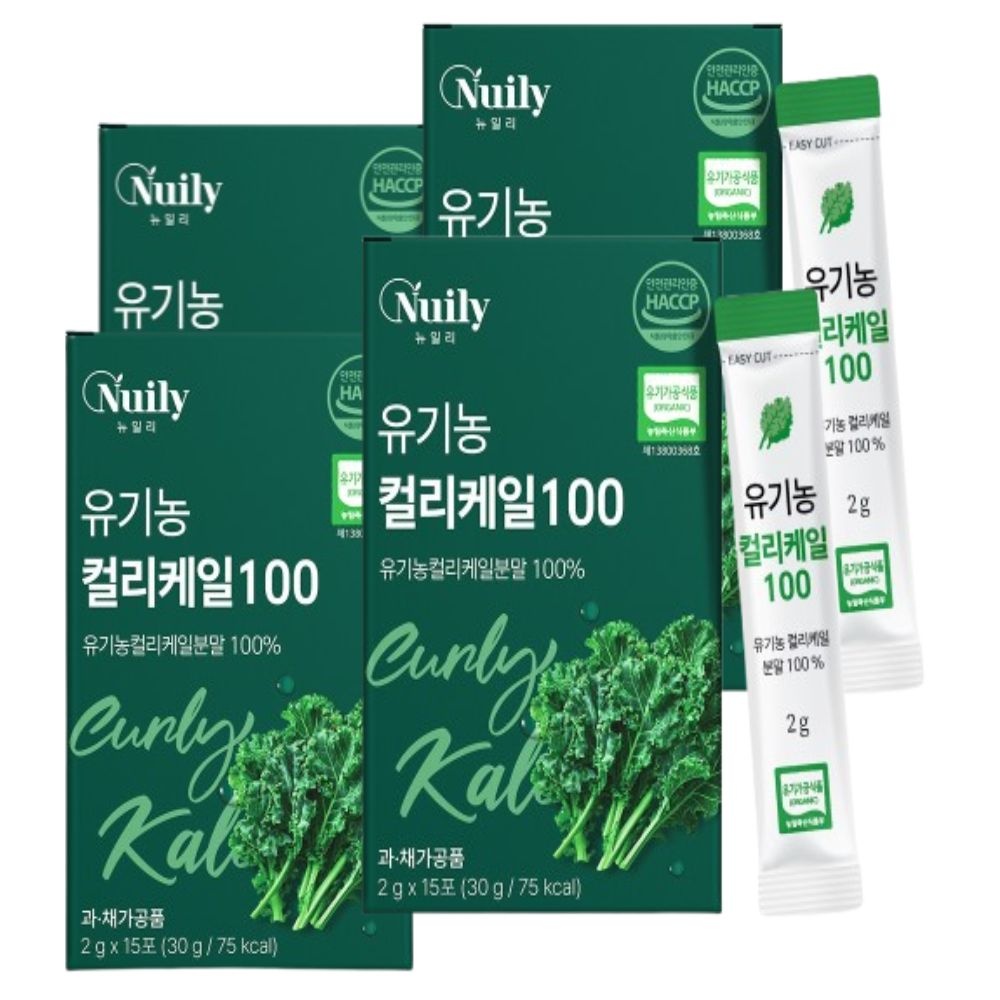 유기농 동결건조 컬리케일 100프로 이태리산 곱슬케일 식약청 해썹 인정 4박스