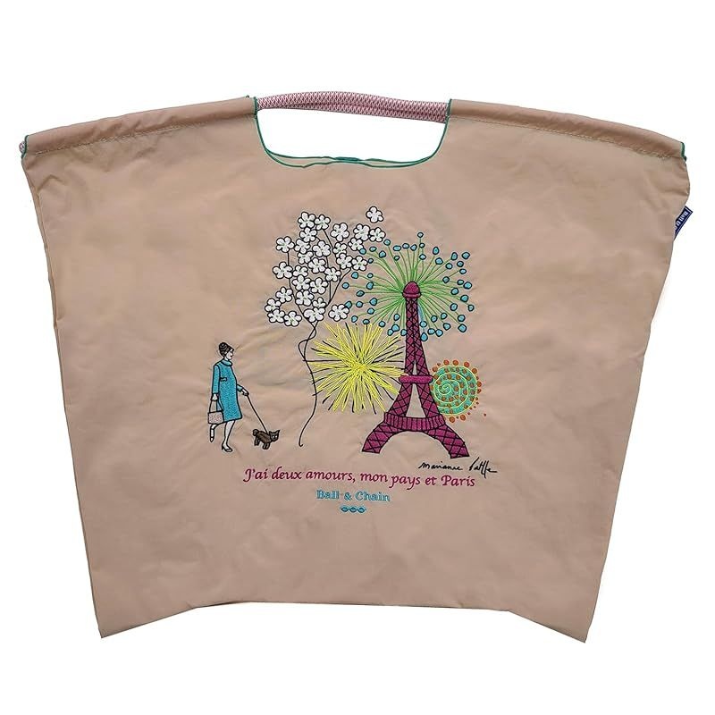 [해외] Ball Chain 볼앤체인 정품 L사이즈 M. Beiffel touer 마리안느 배틀 에펠탑 가방 쇼핑백 에코백 토트백 숄더 자수 363101(L,P