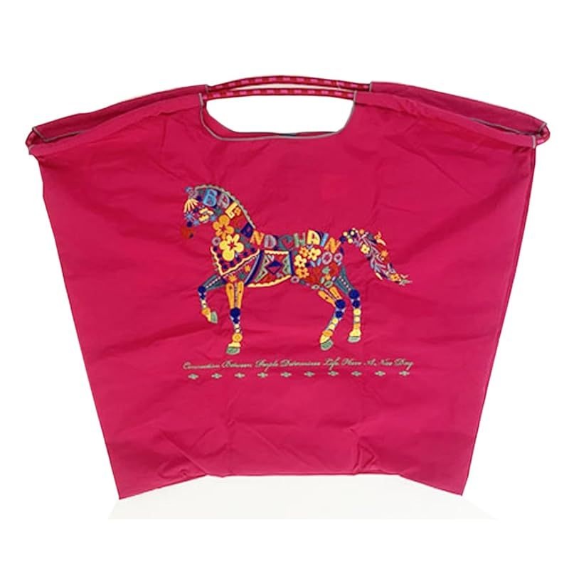 [해외] Ball Chain 볼앤체인 정품 L사이즈 F.HORSE FLOWER HORSE 플라워 호오스마 우마하나하나 쇼핑백 301135 (PINK, L)