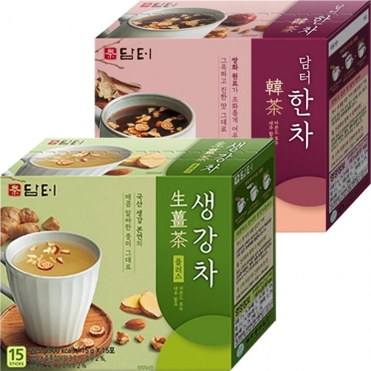 [담터]생강차 15T+한차 15T 혈액순환차 숙면에좋은차 TE11-q1