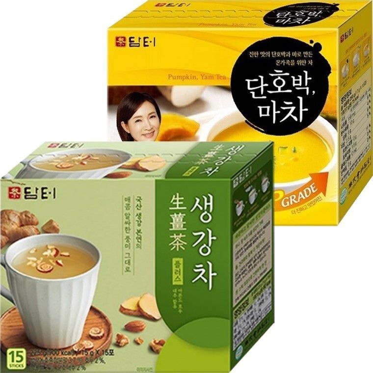 [담터]생강차 15T+단호박마차 15T 혈액순환차 숙면에좋은차 TE11-q1