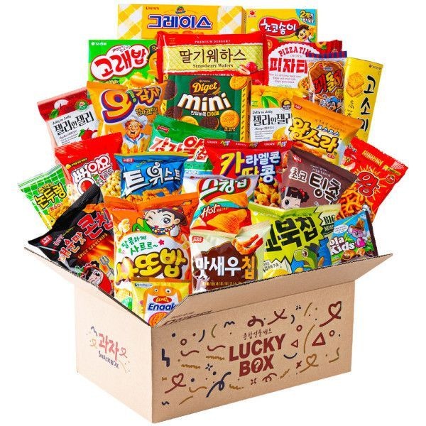 풍성한선물 럭키 프리미엄 종합과자 선물박스 1호 학교 간식 사무실 과자 단체간식 과자세트 생일선물