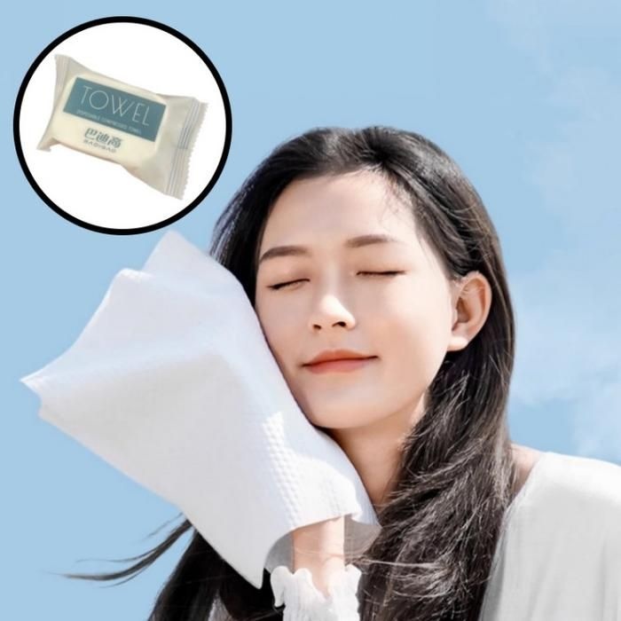 코인 호텔 핸드 압축 미니 캠핑 작은 타올 수건 페이스 여행용 일회용 1회용 타월 포켓