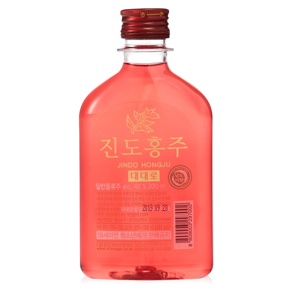 대대로영농 진도 홍주 40도 200ml 포켓용