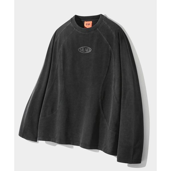 DIMITRI BLACK [11월 5일 배송] 디미트리 블랙 DIMITRI BLACK VLAD 피그먼트 슬래쉬 롱슬리브 티셔츠_차콜 VBD8TL03CH 210600