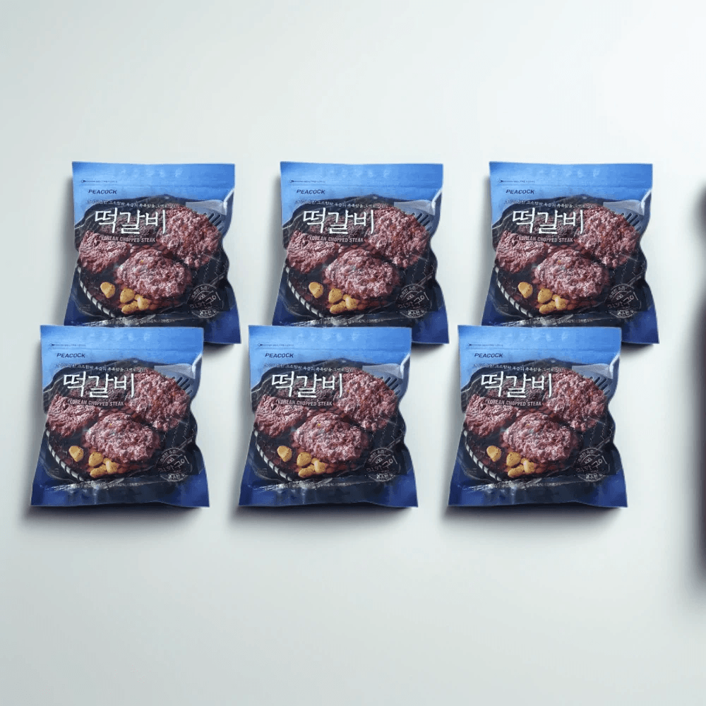 조선호텔떡갈비 피코크 떡갈비 450g 6개 직화구이 함박 스테이크 반찬 너비