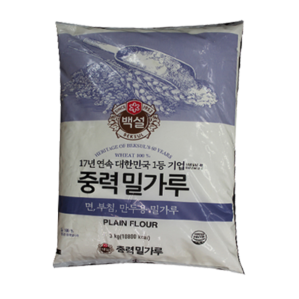 [온누리7%혜택]CJ 백설 밀가루 3kg