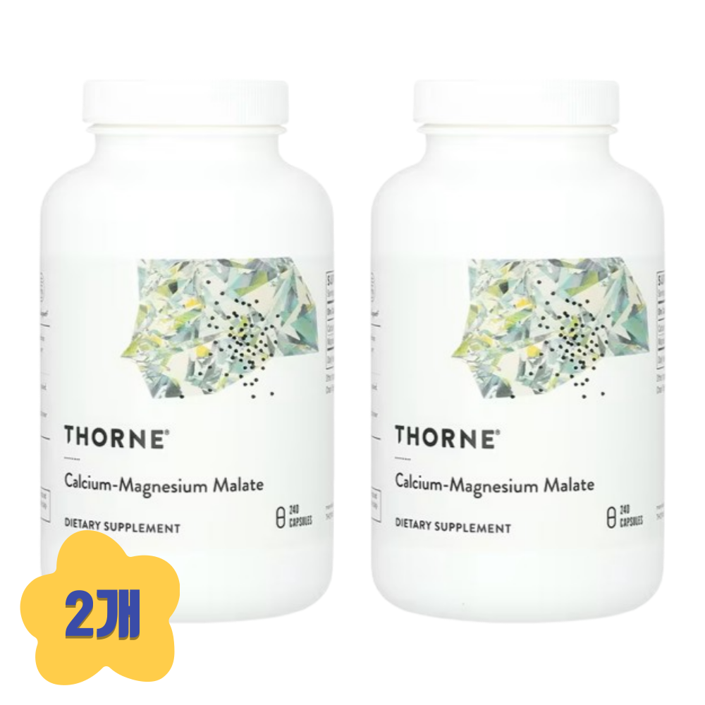 [해외] (2개) 쏜리서치 칼슘 마그네슘 말레이트 240캡슐 말레인산